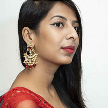 Ruby Kundan Earring 2920-6985 - Dazzles Jewellery
