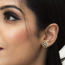 White Kundan Earring - Dazzles Jewellery