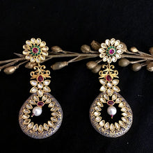 Kundan Ruby Green Earring - Dazzles Jewellery