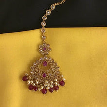 Ruby Maang Tikka - Dazzles Jewellery