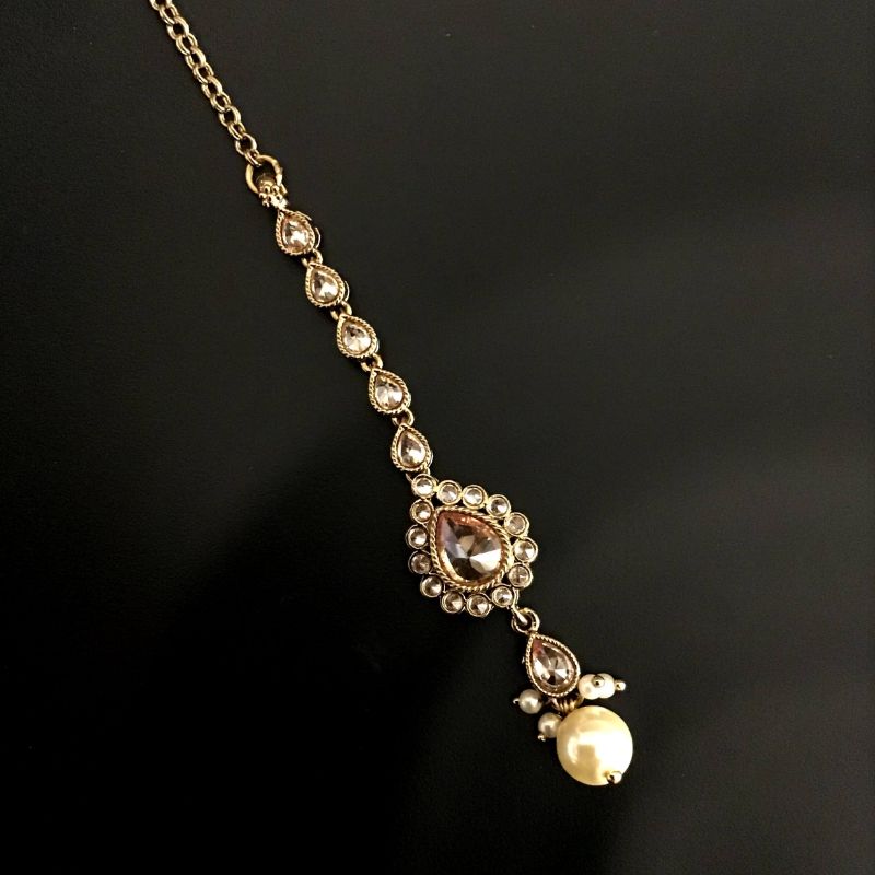 Antique Maang Tikka 3092-7157 - Dazzles Jewellery