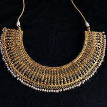 Gold Polish Round Necklace Set 3657-35925 - Dazzles Jewellery