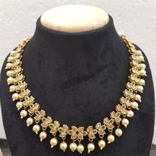 Green Gold Look Necklace Set - Dazzles Jewellery