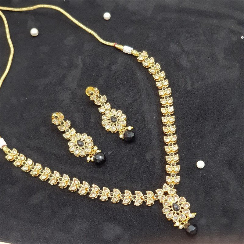 Black Gold Look Necklace Set - Dazzles Jewellery