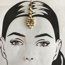 Ruby Maang Tikka 4302-8367 - Dazzles Jewellery