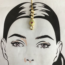 Mint Green Ruby Maang Tikka - Dazzles Jewellery