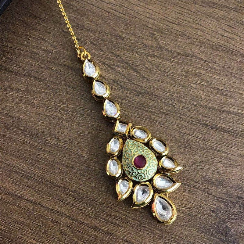 Mint Green Maang Tikka Dazzles Fashion and Costume Jewellery