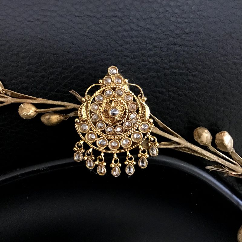 Gold Saree Pin/Brooch 4452-8517 - Dazzles Jewellery