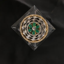 Zircon/AD Cocktail Adjustable Green Ring 4575-8640 - Dazzles Jewellery