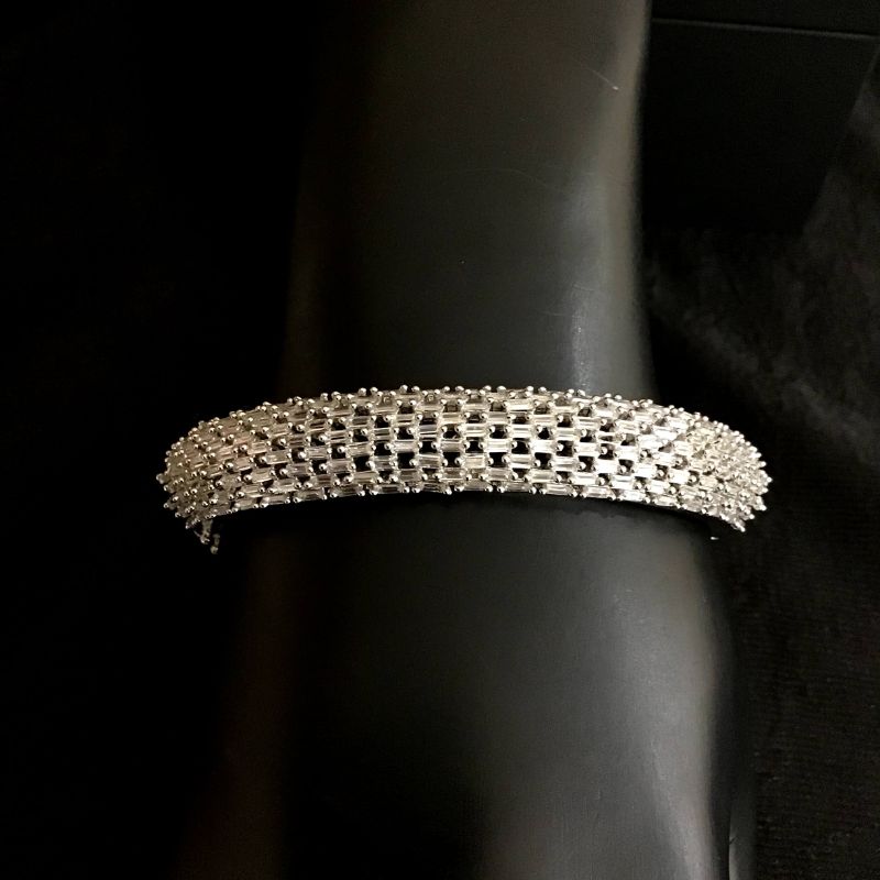 Silver Zircon/AD Bracelet - Dazzles Jewellery
