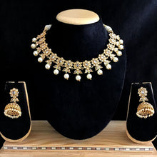 Champagne Gold Look Necklace Set 4772-8837 - Dazzles Jewellery