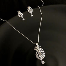 Silver Zircon/AD Pendant Set 4869-8934 - Dazzles Jewellery