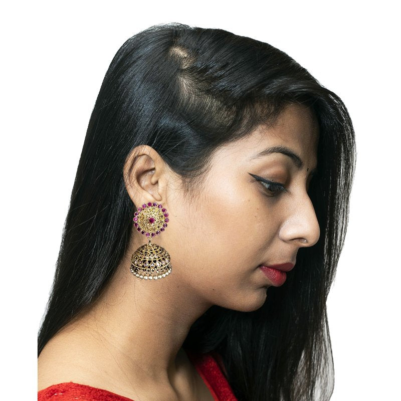 Antique Ruby Earrings - Dazzles Jewellery