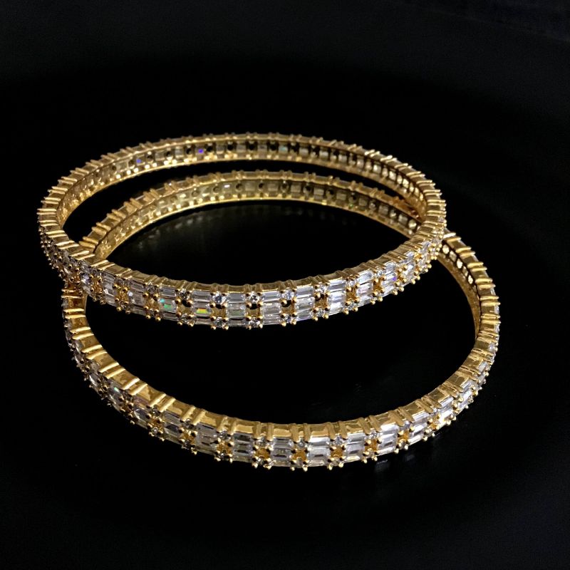 White Bangles/Kada 5520-9585 - Dazzles Jewellery
