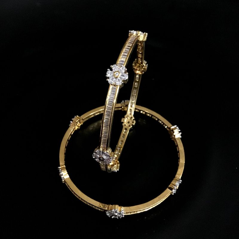 White Bangles/Kada 5524-9589 - Dazzles Jewellery