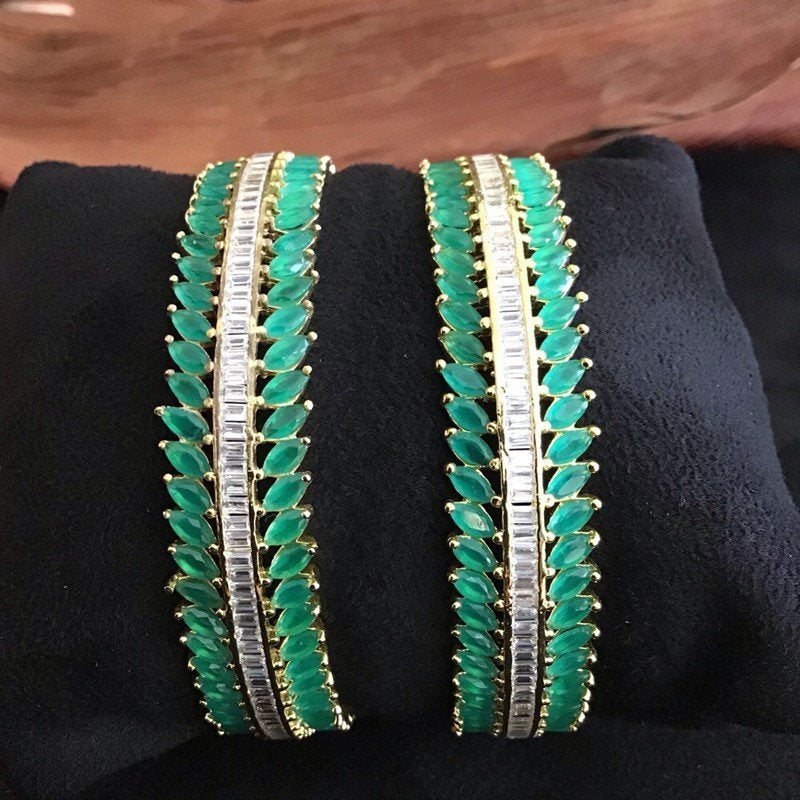 Green Bangles/Kada 5564-9629 - Dazzles Jewellery