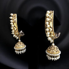Designer Gold Look Jhumki With Pearl Work