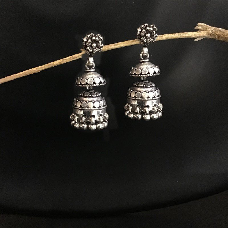 Silver Silver Earring 6014-1080 - Dazzles Jewellery