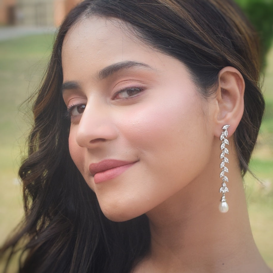 Light Earring Zircon/AD Earring 6238-08 - Dazzles Jewellery