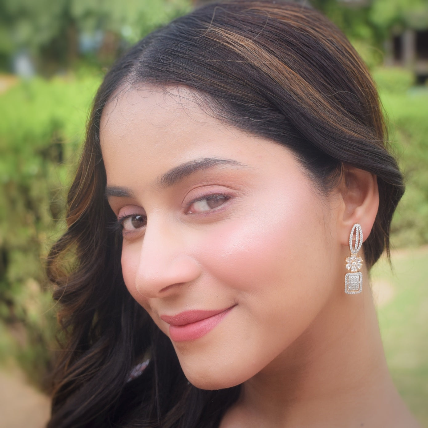Light Earring Zircon/AD Earring 6243-08 - Dazzles Jewellery