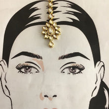 White Maang Tikka - Dazzles Jewellery