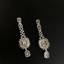 6528-1225 Silver Polish Zircon AD Danglers - Dazzles Jewellery