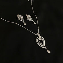 Silver Zircon/AD Pendant Set - Dazzles Jewellery