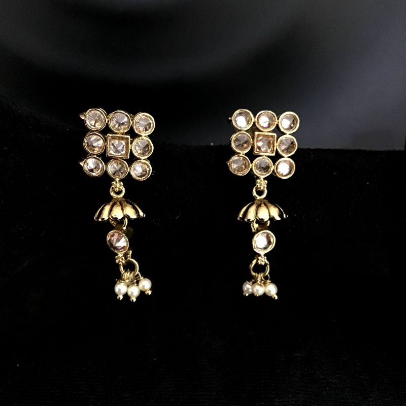 Mehandi Polish Earring 6890-0095 - Dazzles Jewellery