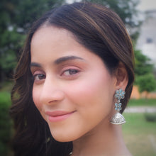 Jhumki Oxidized Earring 6947-28 - Dazzles Jewellery