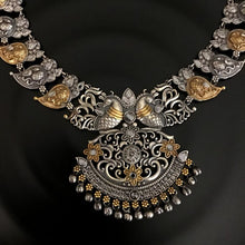White Oxidized Necklace Set 7277-0612 - Dazzles Jewellery