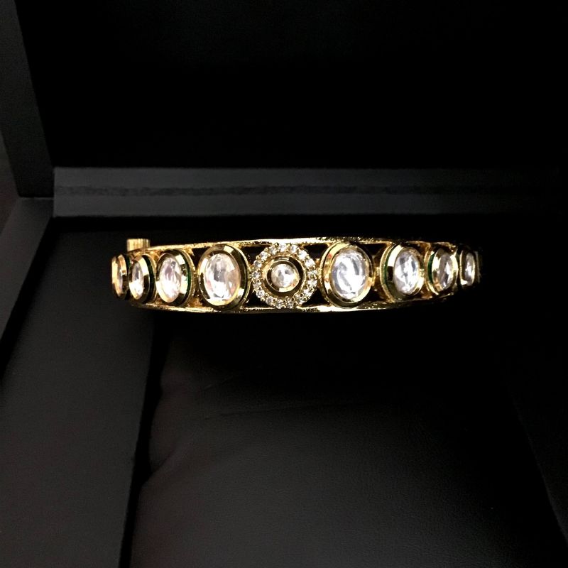 White Kundan Bracelet - Dazzles Jewellery