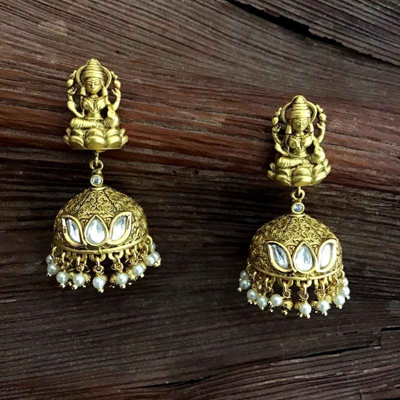 White Temple Earring - Dazzles Jewellery