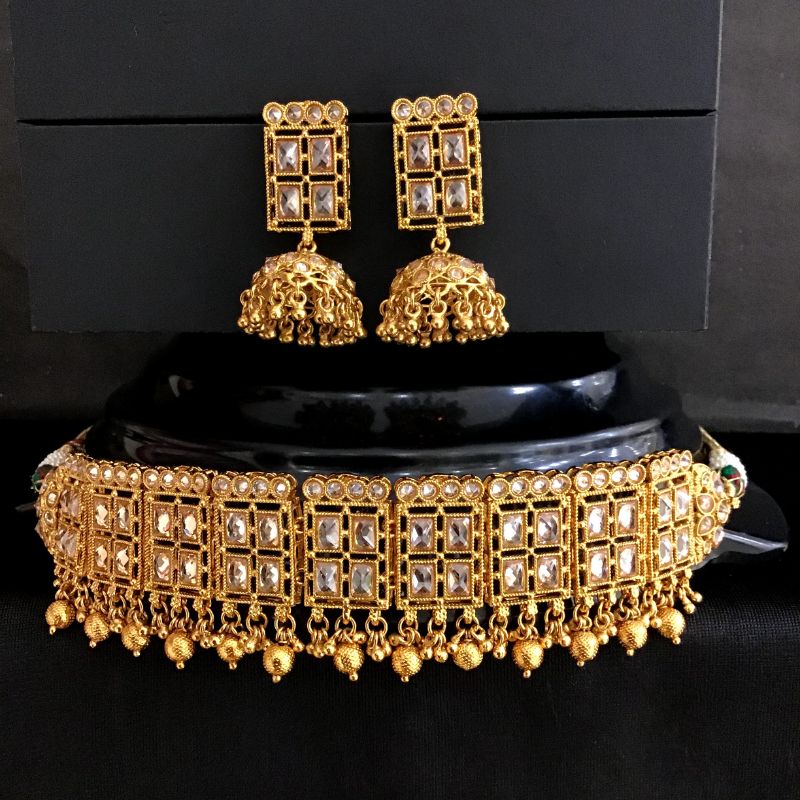 Gold Gold Look Necklace Set - Dazzles Jewellery