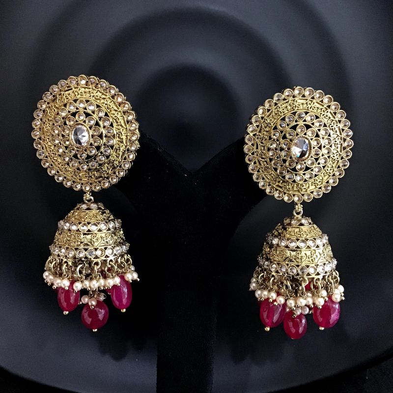 Ruby Antique Earrings - Dazzles Jewellery