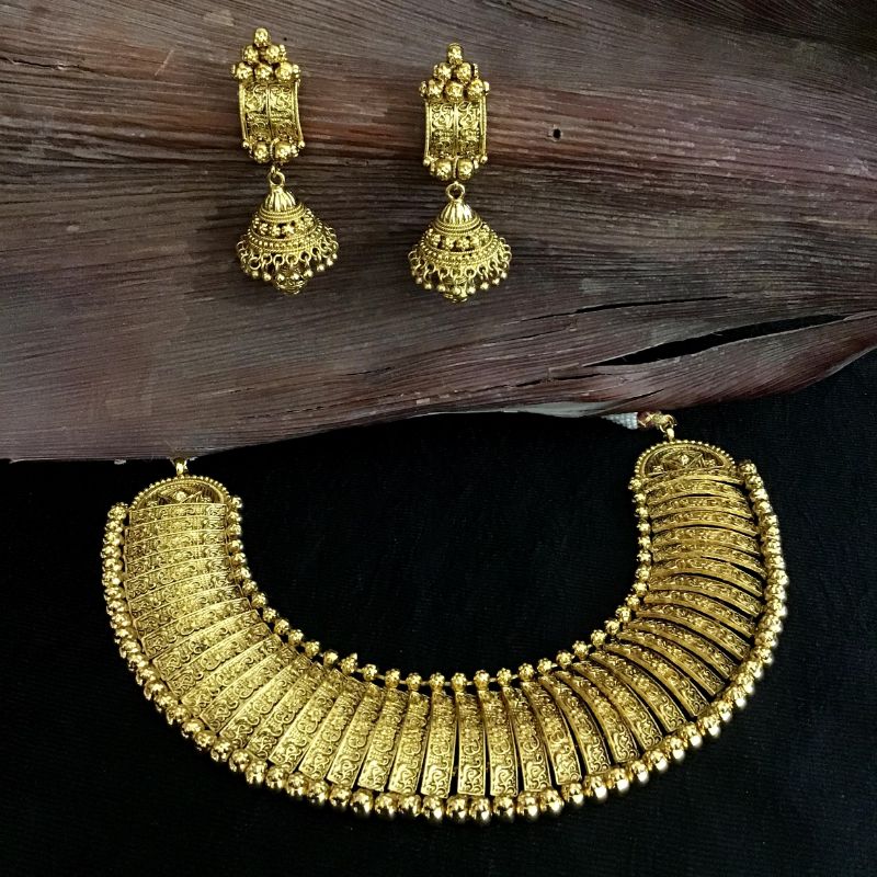 Gold Look Necklace Set - Dazzles Jewellery