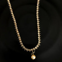 Closeup OF Single Layer Simple Antique Long Necklace Set