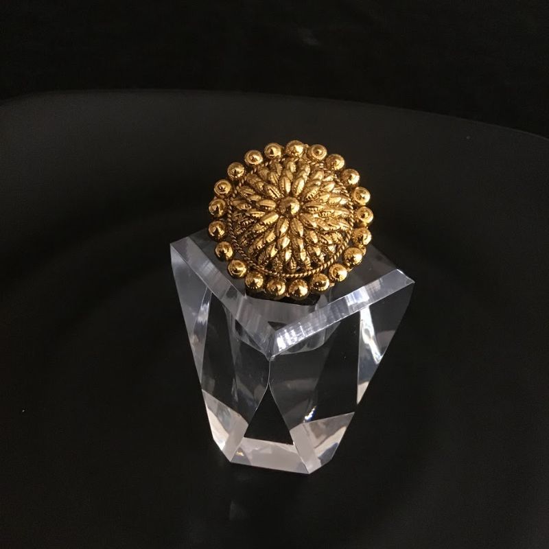 Van Cleef & Arpels Vintage Diamond Perlee Yellow Gold Cocktail Ring Sz –  Opulent Jewelers