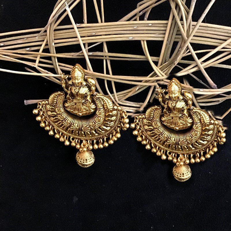 Gold Temple Earring - Dazzles Jewellery