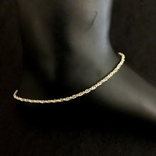 Two Tone Pure Silver Anklet 8346-2241 - Dazzles Jewellery