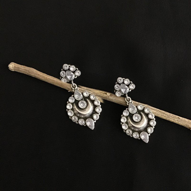White Silver Earring - Dazzles Jewellery