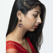 Ruby Silver Earring - Dazzles Jewellery