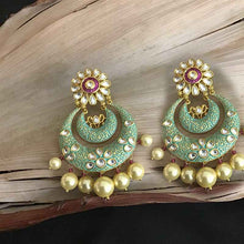 Mint Green Kundan Earring 8769-2812 - Dazzles Jewellery