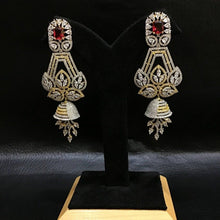 Ruby Zircon/AD Long Jhumki 8785-2838 - Dazzles Jewellery