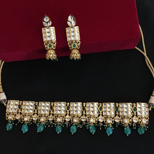 Green Kundan Necklace Set 8803-2862 - Dazzles Jewellery