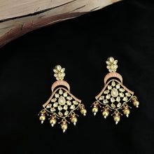 Pink Kundan Earring 8869-2944 - Dazzles Jewellery