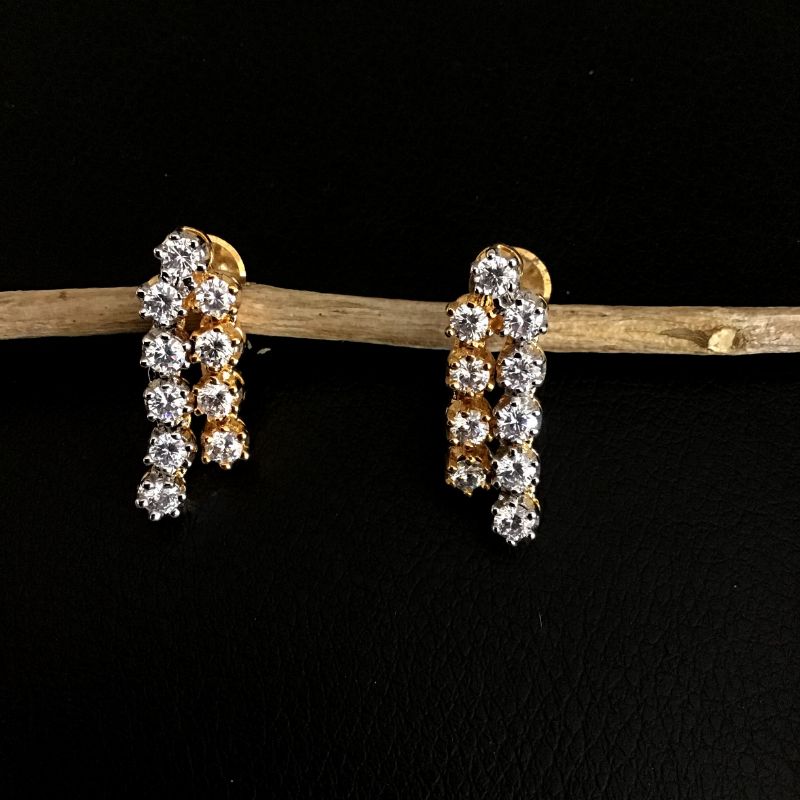 Gold Zircon/AD Necklace Set 8996-3199 - Dazzles Jewellery