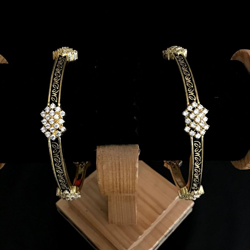 Black Bangles/Kada 13739-0810 - Dazzles Jewellery
