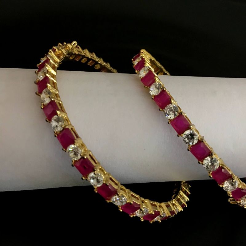 Ruby Bangles/Kada 13714-0785 - Dazzles Jewellery