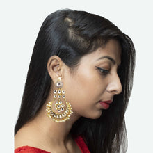 Kundan Long Earring with pearls
