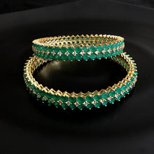 Green Bangles/Kada 9106-3445 - Dazzles Jewellery
